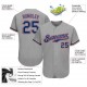 Custom Gray Royal-Red Authentic Baseball Jersey Custom Gray Royal-Red Authentic Baseball Jersey