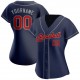 Custom Navy Red-Gray Authentic Baseball Jersey Custom Navy Red-Gray Authentic Baseball Jersey