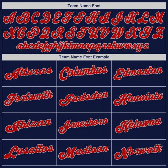 Custom Navy Red-Gray Authentic Baseball Jersey Custom Navy Red-Gray Authentic Baseball Jersey