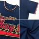 Custom Navy Red-Gray Authentic Baseball Jersey Custom Navy Red-Gray Authentic Baseball Jersey