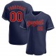 Custom Navy Red-Gray Authentic Baseball Jersey Custom Navy Red-Gray Authentic Baseball Jersey