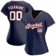 Custom Navy White-Red Authentic Baseball Jersey Custom Navy White-Red Authentic Baseball Jersey