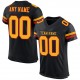 Custom Black Gold-Scarlet Mesh Authentic Football Jersey Custom Black Gold-Scarlet Mesh Authentic Football Jersey