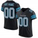 Custom Black Light Gray-Panther Blue Mesh Authentic Football Jersey Custom Black Light Gray-Panther Blue Mesh Authentic Football Jersey