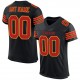 Custom Black Scarlet-Gold Mesh Authentic Football Jersey Custom Black Scarlet-Gold Mesh Authentic Football Jersey