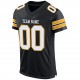 Custom Black White-Gold Mesh Authentic Football Jersey Custom Black White-Gold Mesh Authentic Football Jersey