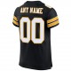 Custom Black White-Gold Mesh Authentic Football Jersey Custom Black White-Gold Mesh Authentic Football Jersey