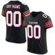 Custom Black White-Red Mesh Authentic Football Jersey Custom Black White-Red Mesh Authentic Football Jersey