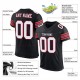 Custom Black White-Red Mesh Authentic Football Jersey Custom Black White-Red Mesh Authentic Football Jersey