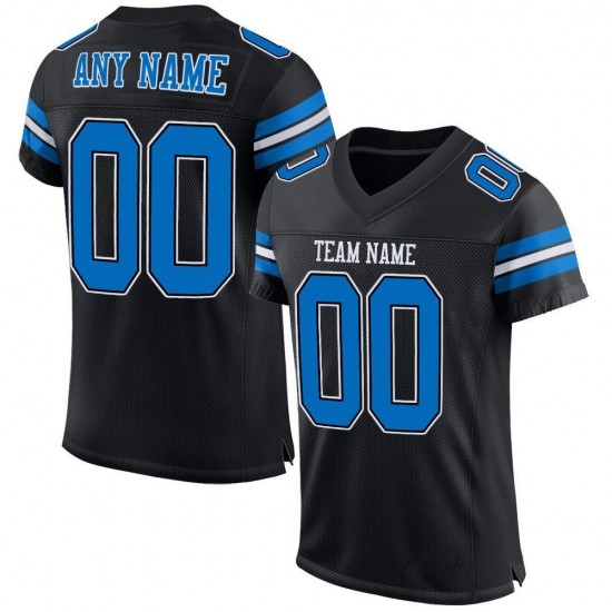 Custom Black Panther Blue-White Mesh Authentic Football Jersey Custom Black Panther Blue-White Mesh Authentic Football Jersey