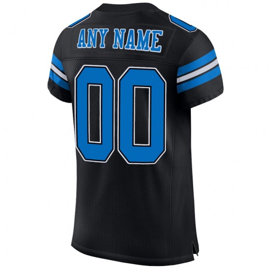 Custom Black Panther Blue-White Mesh Authentic Football Jersey Custom Black Panther Blue-White Mesh Authentic Football Jersey