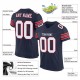 Custom Navy White-Red Mesh Authentic Football Jersey Custom Navy White-Red Mesh Authentic Football Jersey