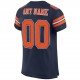 Custom Navy Orange-White Mesh Authentic Football Jersey Custom Navy Orange-White Mesh Authentic Football Jersey