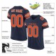 Custom Navy Orange-White Mesh Authentic Football Jersey Custom Navy Orange-White Mesh Authentic Football Jersey