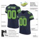 Custom Navy Neon Green-White Mesh Authentic Football Jersey Custom Navy Neon Green-White Mesh Authentic Football Jersey