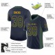 Custom Navy Green-Gold Mesh Drift Fashion Football Jersey Custom Navy Green-Gold Mesh Drift Fashion Football Jersey