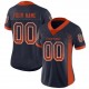 Custom Navy Orange-White Mesh Drift Fashion Football Jersey Custom Navy Orange-White Mesh Drift Fashion Football Jersey