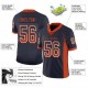 Custom Navy Orange-White Mesh Drift Fashion Football Jersey Custom Navy Orange-White Mesh Drift Fashion Football Jersey
