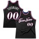 Custom Black White-Red Authentic Throwback Basketball Jersey Custom Black White-Red Authentic Throwback Basketball Jersey