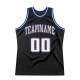 Custom Black White-Royal Authentic Throwback Basketball Jersey Custom Black White-Royal Authentic Throwback Basketball Jersey