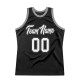 Custom Black White-Silver Gray Authentic Throwback Basketball Jersey Custom Black White-Silver Gray Authentic Throwback Basketball Jersey