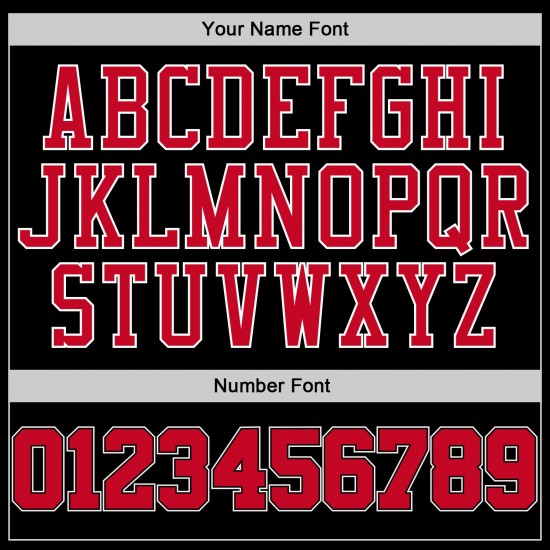 Custom Black Red-White Authentic Throwback Basketball Jersey Custom Black Red-White Authentic Throwback Basketball Jersey
