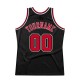 Custom Black Red-White Authentic Throwback Basketball Jersey Custom Black Red-White Authentic Throwback Basketball Jersey