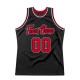 Custom Black Red-White Authentic Throwback Basketball Jersey Custom Black Red-White Authentic Throwback Basketball Jersey