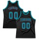 Custom Black Teal-Red Authentic Throwback Basketball Jersey Custom Black Teal-Red Authentic Throwback Basketball Jersey