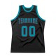 Custom Black Teal-Red Authentic Throwback Basketball Jersey Custom Black Teal-Red Authentic Throwback Basketball Jersey