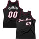 Custom Black White-Maroon Authentic Throwback Basketball Jersey Custom Black White-Maroon Authentic Throwback Basketball Jersey