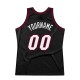 Custom Black White-Maroon Authentic Throwback Basketball Jersey Custom Black White-Maroon Authentic Throwback Basketball Jersey