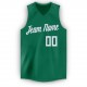 Custom Kelly Green White V-Neck Basketball Jersey Custom Kelly Green White V-Neck Basketball Jersey