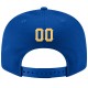 Custom Royal Gold-White Stitched Adjustable Snapback Hat Custom Royal Gold-White Stitched Adjustable Snapback Hat