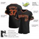 Custom Black Orange-White Authentic Baseball Jersey Custom Black Orange-White Authentic Baseball Jersey