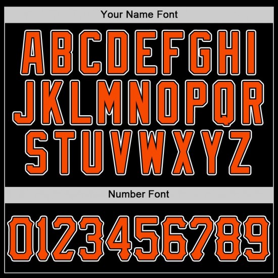 Custom Black Orange-White Authentic Baseball Jersey Custom Black Orange-White Authentic Baseball Jersey