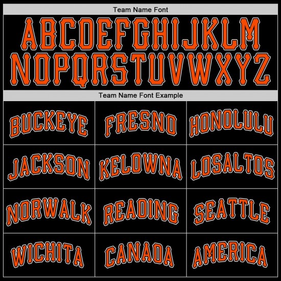 Custom Black Orange-White Authentic Baseball Jersey Custom Black Orange-White Authentic Baseball Jersey