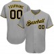 Custom Gray Black-Gold Authentic Baseball Jersey Custom Gray Black-Gold Authentic Baseball Jersey