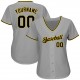 Custom Gray Black-Gold Authentic Baseball Jersey Custom Gray Black-Gold Authentic Baseball Jersey