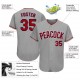 Custom Gray Red-Navy Authentic Baseball Jersey Custom Gray Red-Navy Authentic Baseball Jersey