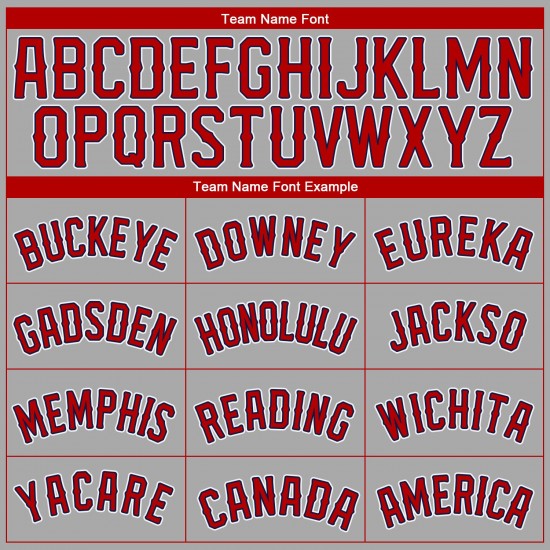 Custom Gray Red-Navy Authentic Baseball Jersey Custom Gray Red-Navy Authentic Baseball Jersey