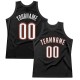 Custom Black White-Orange Authentic Throwback Basketball Jersey Custom Black White-Orange Authentic Throwback Basketball Jersey