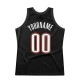 Custom Black White-Orange Authentic Throwback Basketball Jersey Custom Black White-Orange Authentic Throwback Basketball Jersey