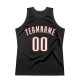Custom Black White-Orange Authentic Throwback Basketball Jersey Custom Black White-Orange Authentic Throwback Basketball Jersey