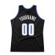 Custom Black White-Blue Authentic Throwback Basketball Jersey Custom Black White-Blue Authentic Throwback Basketball Jersey