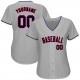 Custom Gray Navy-Red Authentic Baseball Jersey Custom Gray Navy-Red Authentic Baseball Jersey