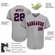 Custom Gray Navy-Red Authentic Baseball Jersey Custom Gray Navy-Red Authentic Baseball Jersey