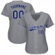 Custom Gray Royal-White Baseball Jersey Custom Gray Royal-White Baseball Jersey