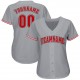 Custom Gray Red-White Baseball Jersey Custom Gray Red-White Baseball Jersey