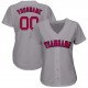 Custom Gray Red-Navy Baseball Jersey Custom Gray Red-Navy Baseball Jersey